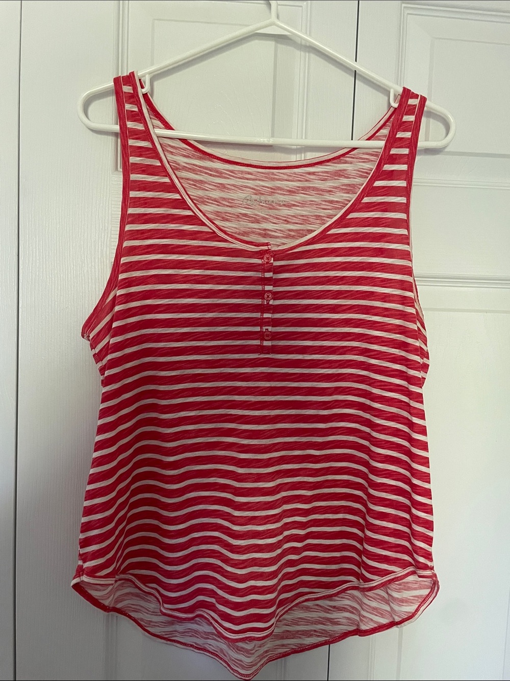 Reitmans Striped Red and White Tank Top